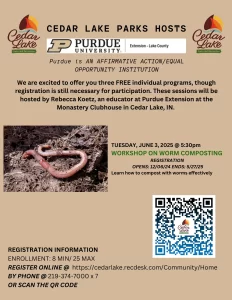 Rebecca Koetz, an educator with Purdue Extension, will host a free workshop on work composting.