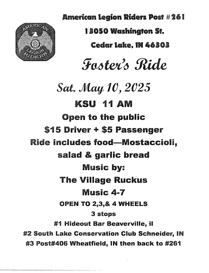 American Legion Foster's Ride