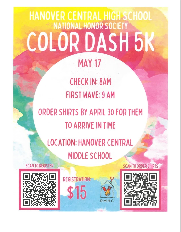 Hanover Central High School NHS Color Dash 5K